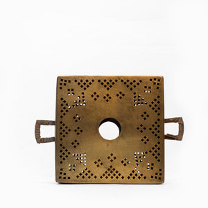 VINTAGE METAL BOX WITH  LATTICE WORK