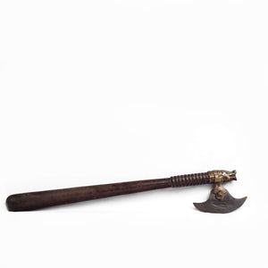 DECORATED AXE WITH WOODEN HANDLE