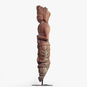 VINTAGE WOODEN IDOL OF A GUARD