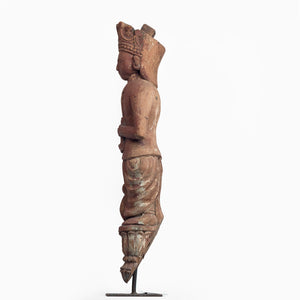 VINTAGE WOODEN IDOL OF A GUARD