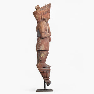 WOODEN IDOL OF A GUARD