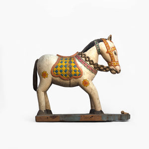 VINTAGE  WOODEN HORSE