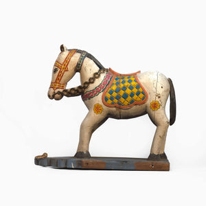 VINTAGE  WOODEN HORSE