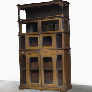 WOODEN AND GLASS CABINET