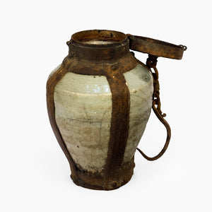 ANTIQUE GUNPOWDER FLASK