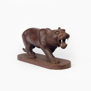 WOODEN CARVED PANTHER