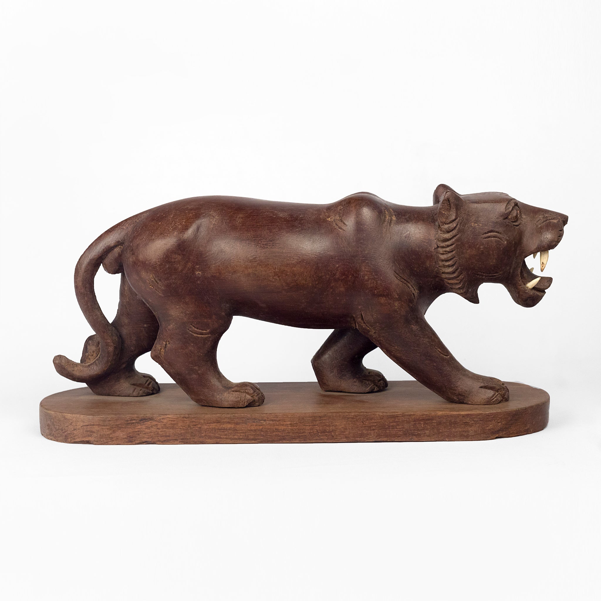WOODEN CARVED PANTHER
