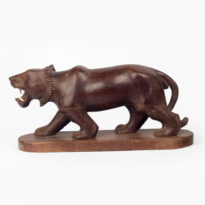 WOODEN CARVED PANTHER