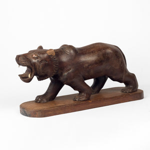 WOODEN CARVED PANTHER