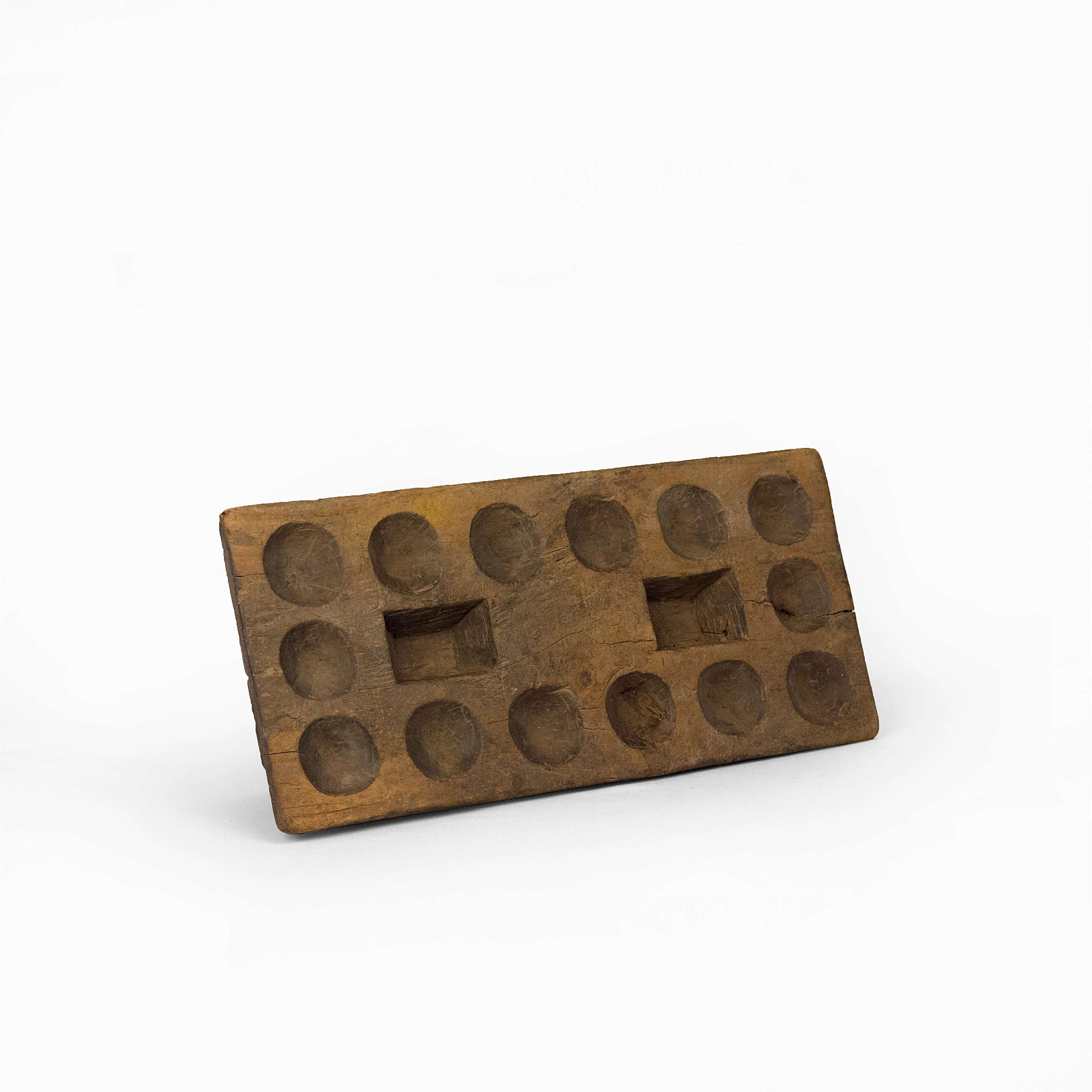 ANTIQUE WOODEN BOARD GAME - KUZHIPARA