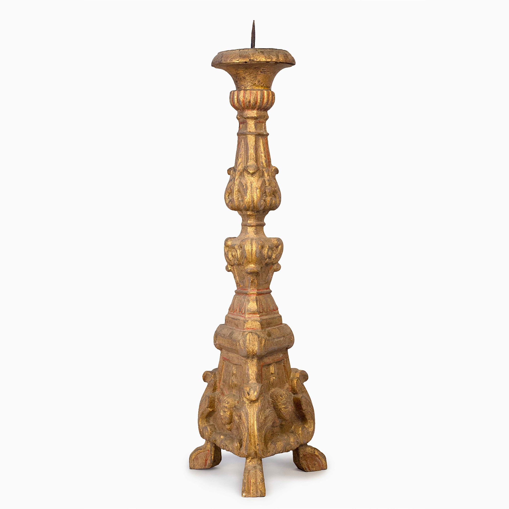 GOLDEN WOODEN CANDLE STAND