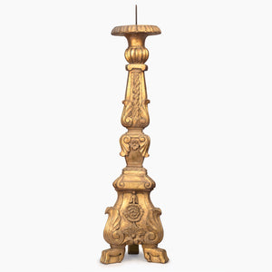 ANTIQUE GILDED CANDLE STANDS