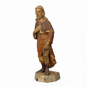 ST. ROCKY POLYCHROME WOODEN IDOL