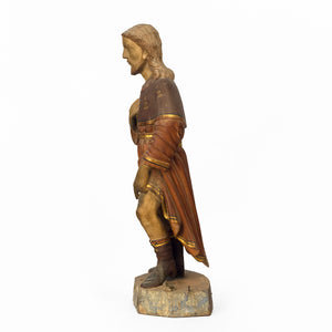 ST. ROCKY POLYCHROME WOODEN IDOL