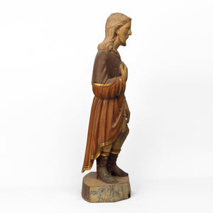 ST. ROCKY POLYCHROME WOODEN IDOL