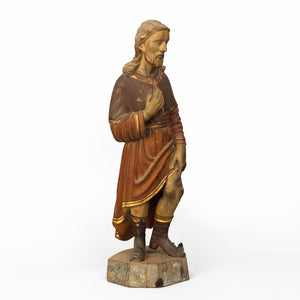 ST. ROCKY POLYCHROME WOODEN IDOL