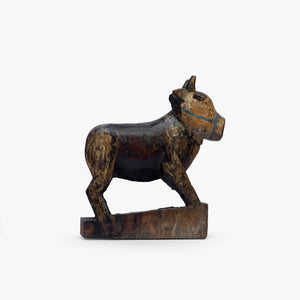 COLOURED WOODEN BULLOCK